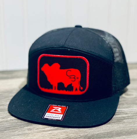 C3 Red/Black Brahma Bull Patch